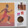 Track Athletics London 2012 Olympics Sports 50p Pence Coin Cover  - Royal Mail