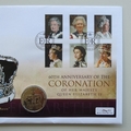 2013 Coronation 60th Anniversary 5 Pounds Coin Cover - UK PNC First Day Cover