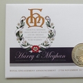2017 Royal Engagement Prince Harry & Meghan Fine Silver 1oz Britannia Coin Cover - UK First Day Cover