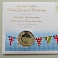 2013 Prince George Birth Sterling Silver Medal Cover - UK PNC First Day Cover