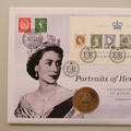 2013 Portraits of Her Majesty 5 Shillings Coin Cover - UK PNC First Day Cover