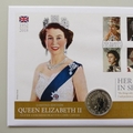 2018 Her Majesty In Service 1oz Fine Silver Britannia Coin Cover - UK PNC First Day Cover