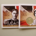 2012 George VI 75th Coronation Anniversary Twin Silver 5 Pounds Coin Cover - UK PNC First Day Cover