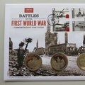 2015 Battles of the First World War 3x Crown Coin Cover - Gibraltar PNC First Day Cover
