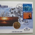 1999 A New Millennium 20 Kroner Coin Cover - Norway PNC First Day Covers