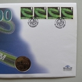 1999 Millennium 2000 5 Pounds Coin Cover - Gibraltar PNC First Day Covers