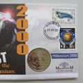 2000 New Millennium Nation 1 Dollar Coin Cover - Kiribati PNC First Day Covers