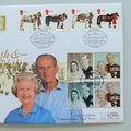 1997 Queen's Golden Wedding Anniversary Silver 5 Pounds Coin Cover - UK First Day Covers