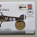 2008 History of the Royal Air Force Sopwith Camel 1 Dollar Coin Cover - UK PNC First Day Covers
