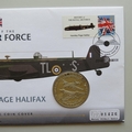 2008 History of the Royal Air Force Handley Page Halifax 1 Dollar Coin Cover - UK PNC First Day Covers