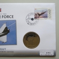 2009 History of the Royal Air Force Defensive Aircraft Crown Coin Cover - Grenada PNC First Day Covers