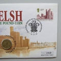 1995 The Welsh One Pound Coin 10th Anniversary 1 Pound Coin Cover - First Day Cover by Mercury
