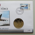 2010 History of the RAF Development of Aircraft Crown Coin Cover - Grenada PNC First Day Covers