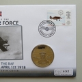 2010 History of the RAF Formation of the Royal Air Force 5 Pounds Coin Cover - Liberia  First Day Covers