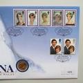1998 Diana Princess of Wales 22ct Full Gold Sovereign Coin Cover - UK First Day Cover
