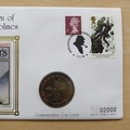 1995 Sherlock Holmes The Final Problem 1 Crown Coin Cover - First Day Covers by Mercury