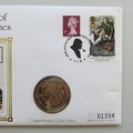 1995 Sherlock Holmes Reigate Squire 1 Crown Coin Cover - First Day Covers by Mercury