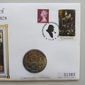 1995 Sherlock Holmes Greek Interpreter 1 Crown Coin Cover - First Day Covers by Mercury