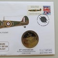 2007 Battle of Britain 50th Anniversary Spitfire Crown Coin Cover - UK PNC First Day Covers