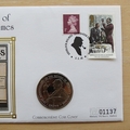 1995 Sherlock Holmes Six Napoleans 1 Crown Coin Cover  - First Day Covers by Mercury