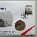 2009 100 Years of Naval Aviation First Flight from a British Ship 5 Pounds Coin Cover - PNC FDC