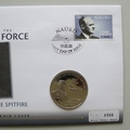 2008 History of the RAF RJ Mitchell 5 Pounds Coin Cover - Nauru PNC First Day Covers