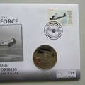 2010 History of the RAF B17 Flying Fortress 5 Pounds Coin Cover - Guyana PNC First Day Covers