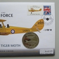 2008 History of the RAF De Havilland Tiger Moth Dollar Coin Cover - UK PNC First Day Covers