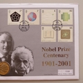 2001 Nobel Prize Centenary Two Pounds Coin Cover - First Day Cover Mercury