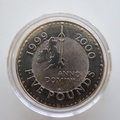 1999-2000 Millennium BU 5 Pounds Anno Domini Coin - UK Royal Mint