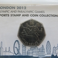 2012 London 2012 Olympic Games Taekwondo 50p Pence Coin and Stamp - UK Royal Mail