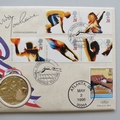 1996 Centennial Olympic Games Gold Medal Winners First Day PNC Cover - Adrian Moorhouse -Benham