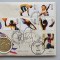 1996 Centennial Olympic Games Gold Medal Winners First Day PNC Cover - Linford Christie - Benham