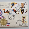 1996 Centennial Olympic Games Gold Medal Winners First Day PNC Cover - Allan Wells - Benham