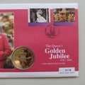 2003 The Queen's Golden Jubilee 50p Pence Coin Cover - Saint Lucia PNC First Day Covers