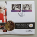 2003 The Queen's Golden Jubilee 50p Pence Coin Cover - Cayman PNC First Day Covers