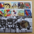 2011 London 2012 Olympic Games Final Push To The Line 5 Pounds Coin Cover Royal Mail First Day Cover