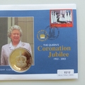 2003 The Queen's Coronation Jubilee 5 Crowns Coin Cover - Tokelau PNC First Day Covers - Crown