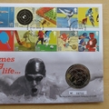 2010 London 2012 Olympics The Games Spring To Life 5 Pounds Coin Cover - Royal Mail First Day Cover