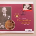 2003 The Queen's Coronation Jubilee 5 Crowns Coin Cover - Tokelau PNC First Day Covers - Scotland