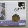 2003 Queen's Coronation Jubilee 1 Crown Coin Cover - UK PNC First Day Covers