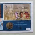 2003 Queen's Coronation Jubilee 1 Dollar Coin Cover - Zambia PNC First Day Covers