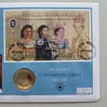 2003 Queen's Coronation 1 Dollar Coin Cover - Dominica PNC First Day Covers