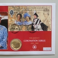 2003 Queen's Coronation Jubilee 1 Dollar Coin Cover - The Gambia PNC First Day Covers