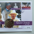 2003 The Golden Jubilee 1 Crown Coin Cover - British Virgin Islands PNC First Day Covers
