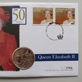 2002 The Queen's Golden Jubilee Silver 1 Dollar Coin Cover - Canada PNC First Day Covers