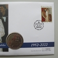 2002 Golden Jubilee 50 Years 1 Crown Coin Cover - Isle of Man PNC First Day Covers