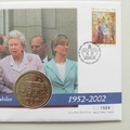 2002 Golden Jubilee 50 Years 2 Pounds Coin Cover - Isle of Man PNC First Day Covers