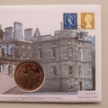 2002 The Queen's First Stamp 50th Anniversary 1 Dollar Coin Cover - Holyrood House - UK PNC Covers