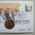 2001 Queen's Golden Jubilee 50p Pence Coin & 40p Stamp Cover - Isle of Man PNC First Day Covers